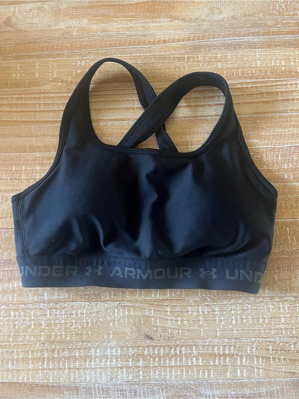 Under Armour Black Crossback Athletic Sports Bra